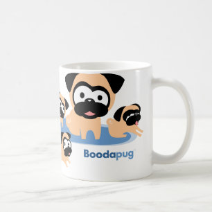 Hele Lotta Pugs (blauw) Koffiemok