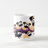 Hele Lotta Pugs (Paars) Koffiemok (Center)