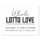 hele lotto liefde loterij ticket bruiloft gunst rubberstempel (Afrduk)