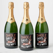 Hele Lover Wildlife Canid Aziatische wilde hond Sparkling Wijnetiket (Flessen)
