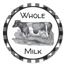 Hele Melk Label Zwart-wit Gingham