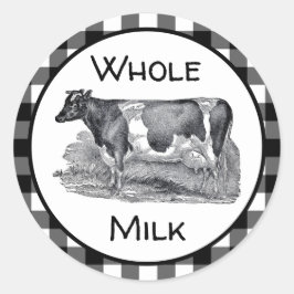 Hele Melk Label Zwart-wit Gingham