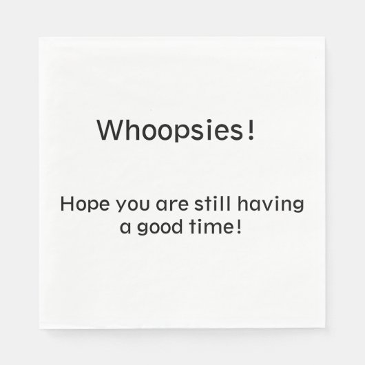 Hele opsieën! servet (Voorkant)