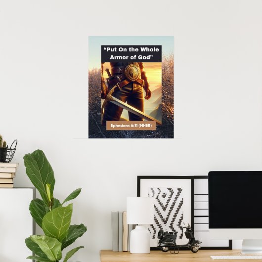 Hele pantser Gods - Wall Poster (Thuiskantoor)