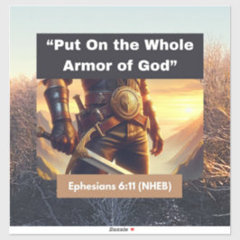 Hele pantser van God - Custom-Cut Vinyl Sticker