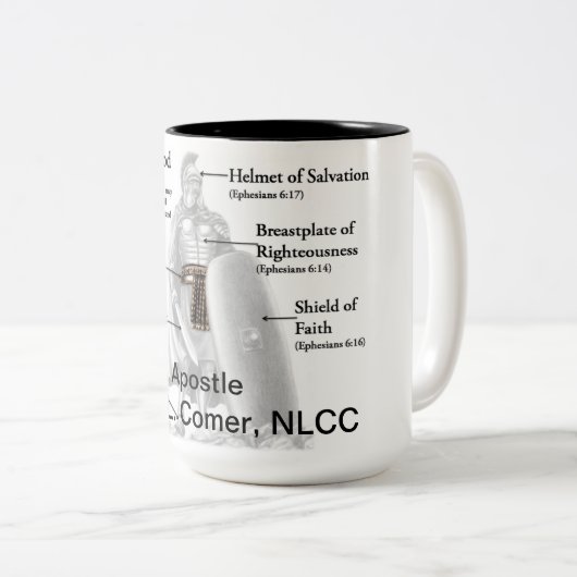 Hele pantser van God Mok (Voorkant rechts)