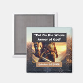 Hele pantser van God - Stenen Magneet (Voorkant / Achterkant)