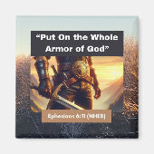 Hele pantser van God - Stenen Magneet (Voorkant)