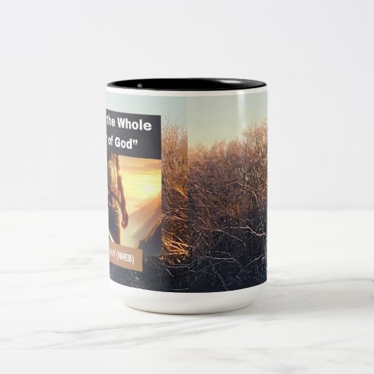 Hele pantser van God Two Tone Mok (Center)