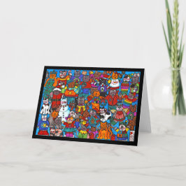 Hele partij kattenkaartje kaart