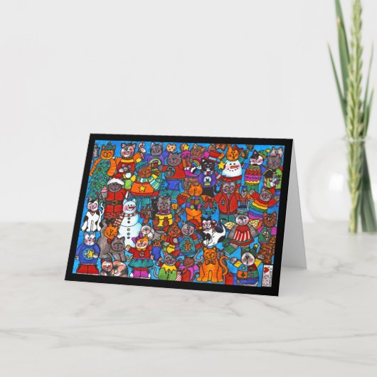 Hele partij kattenkaartje kaart (Voorkant)