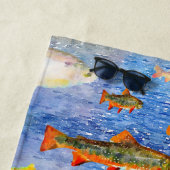 Hele partij kleurrijke vis in de Zee keukendoek Strandlaken (In situ)