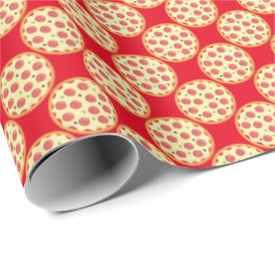 Hele pepperoni pizzagepantserde verpakkingspapier cadeaupapier