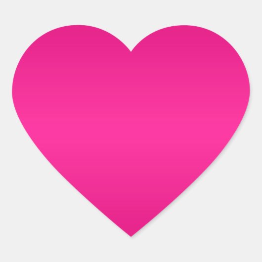 Hele Pink Verlopende Blank Hart Sticker (Voorkant)