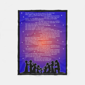 Hele Psalm 91 Fleece Blanket