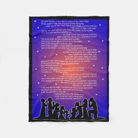 Hele Psalm 91 Fleece Blanket (Voorkant)