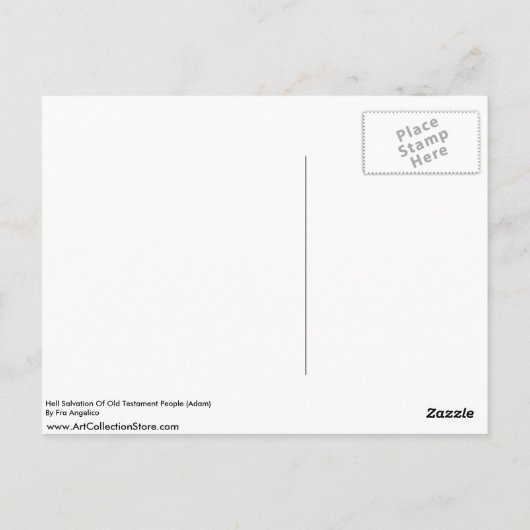 Hele redding van het oude Testament (Adam) Briefkaart (Achterkant)