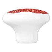 Hele rijpe rode appel in pointillisme knoppen (Zijkant)