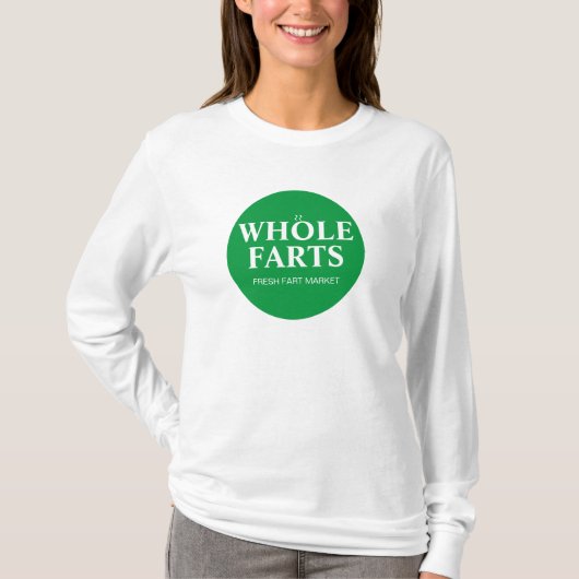 HELE SCHETEN HELE VOEDINGSMIDDELEN PARODIE LANGE M T-SHIRT (Voorkant)