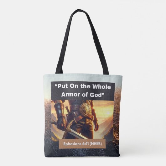 Hele wapenrusting van God Collectie - Canvas tas (Achterkant)
