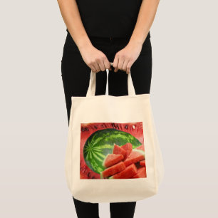 Hele Watermeloen & Slice Fotokunst Tote Bag