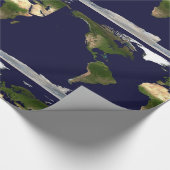 Hele Wereld - Planeet Aarde Cadeaupapier (Hoek)
