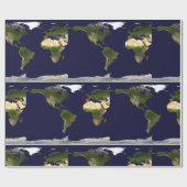 Hele Wereld - Planeet Aarde Cadeaupapier (Vlak)
