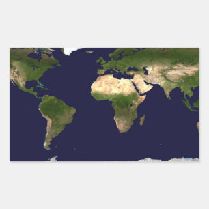 Hele Wereld - Planeet Aarde Rechthoekige Sticker