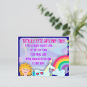 Helemaal 80s Epic Party Time Kaart (Staand voorkant)