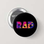 Helemaal 80s rad ronde button 5,7 cm (Voorkant /achterkant)