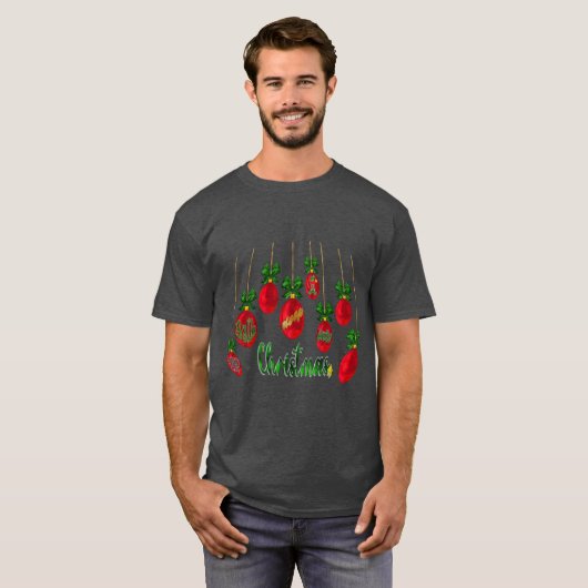 Helemaal ballen diep in de kerst brutaal design t-shirt (Voorkant volledig)