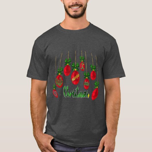 Helemaal ballen diep in de kerst brutaal design t-shirt (Voorkant)