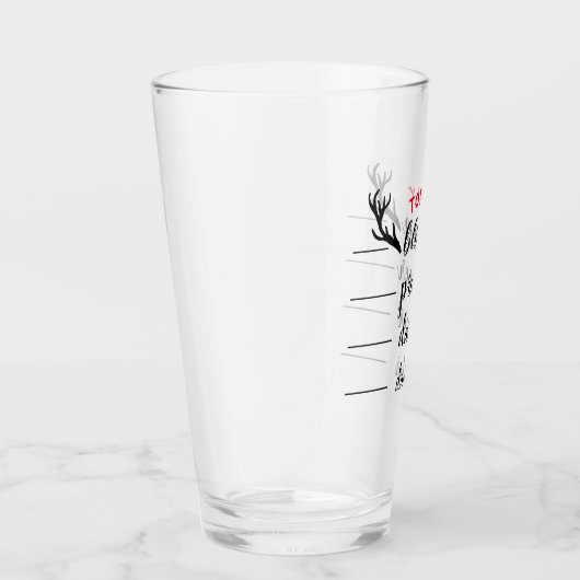 Helemaal Blitzen Christmas Cheer Bierglas Glas (Rechts)