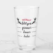 Helemaal Blitzen Christmas Cheer Bierglas Glas (Voorkant)