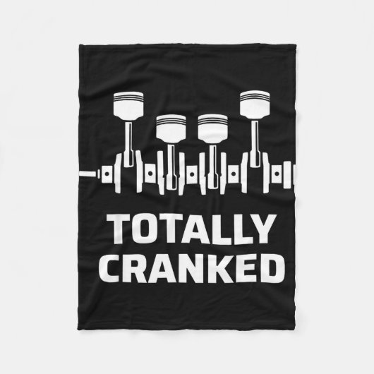 Helemaal cranked grappige monteur auto motor humor fleece deken (Voorkant)