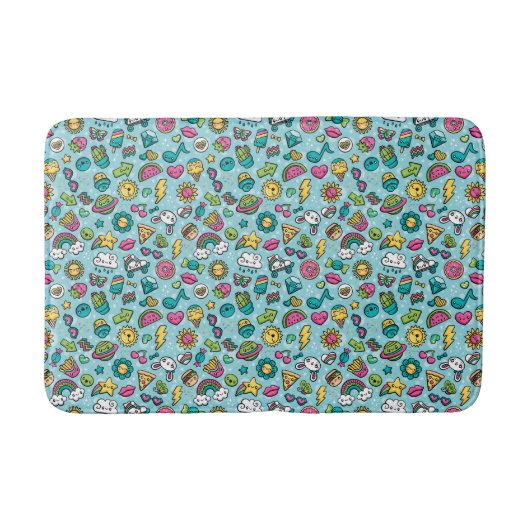Helemaal Cute Doodles badmat (Voorkant)