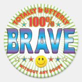 Helemaal dapper ronde sticker (Voorkant)