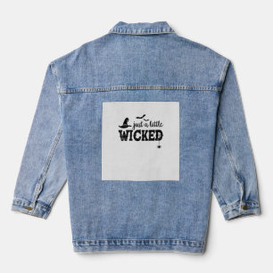 Helemaal een beetje ondeugende Halloween-shirt voo Denim Jacket