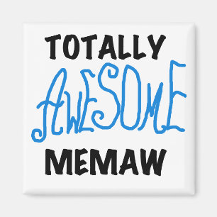 Helemaal Geweldige Memaw Blauwe T-shirts en Cadeau Magneet