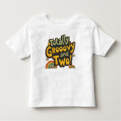 Helemaal groovy en twee 2e verjaardag kinder shirts (Voorkant)