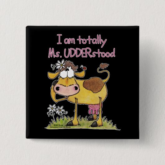 Helemaal Ms UDDER stond Vierkante Button 5,1 Cm (Voorkant)