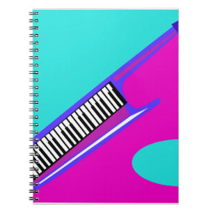 Helemaal Neon 80's Keytar Notitieboek