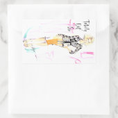 Helemaal op rechthoekige sticker (Tas)