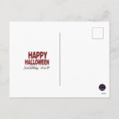 Helemaal over zijn sarcastische Halloween twist Feestdagenkaart (Achterkant)