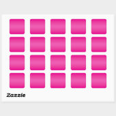 Helemaal Roze Verlopen Blank Vierkante Sticker (Vel)