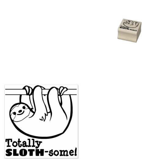 Helemaal SLOTH-some Stamp Rubberstempel (Gestempeld)