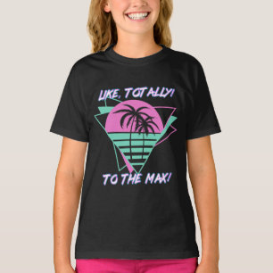 Helemaal! Tot het uiterste! Retro jaren 80 Miami T-shirt