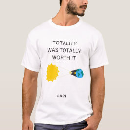 Helemaal twee keer waard in een zonsverduistering t-shirt