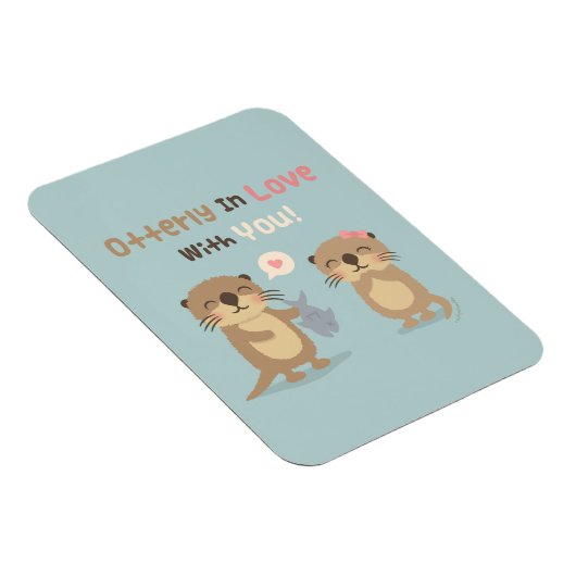 Helemaal verliefd op jou Otter Love Pun Magneet (Rechterzijde)
