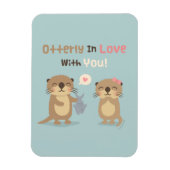 Helemaal verliefd op jou Otter Love Pun Magneet (Verticaal)